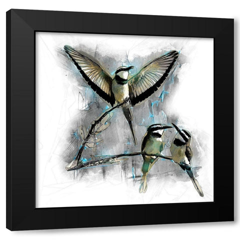 White Throated Bee Eater  Black Modern Wood Framed Art Print by Bolokofsky, Ronald