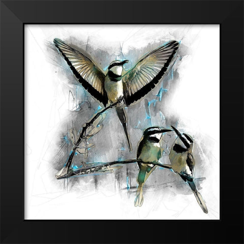 White Throated Bee Eater  Black Modern Wood Framed Art Print by Bolokofsky, Ronald