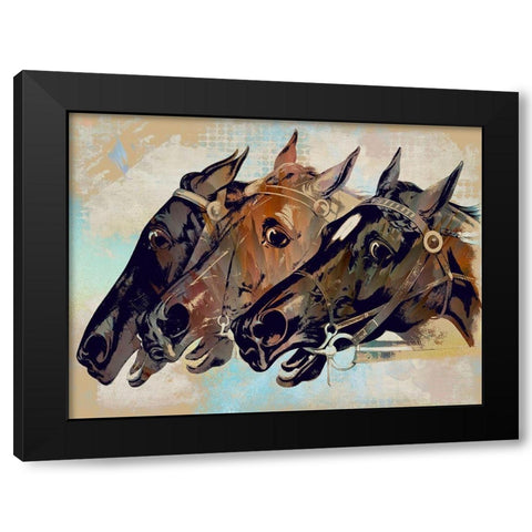 Win Place Show Black Modern Wood Framed Art Print with Double Matting by Bolokofsky, Ronald