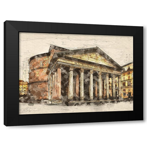 Ancient Pantheon I Black Modern Wood Framed Art Print with Double Matting by Bolokofsky, Ronald