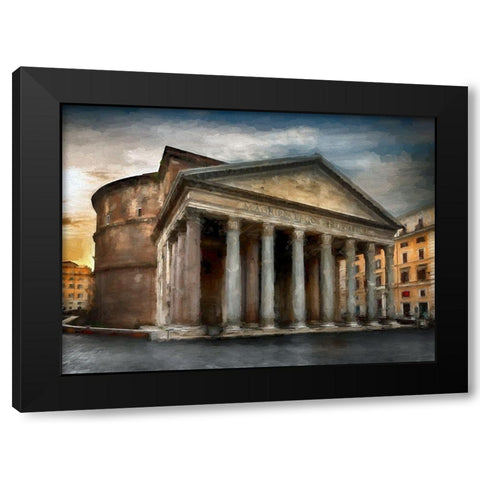 Ancient Pantheon II Black Modern Wood Framed Art Print by Bolokofsky, Ronald