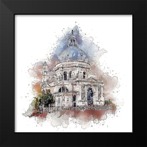 Santa Maria della Salute II Black Modern Wood Framed Art Print by Bolokofsky, Ronald
