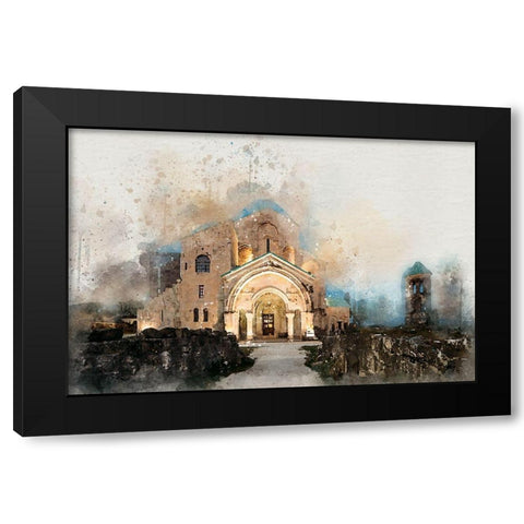 Bagrati Cathedral Black Modern Wood Framed Art Print by Bolokofsky, Ronald