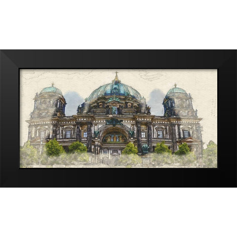 Berlin Cathdedral Black Modern Wood Framed Art Print by Bolokofsky, Ronald