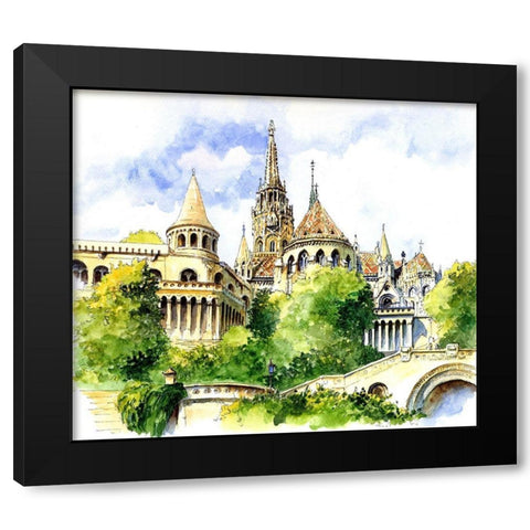 Budapest Chapel II Black Modern Wood Framed Art Print with Double Matting by Bolokofsky, Ronald