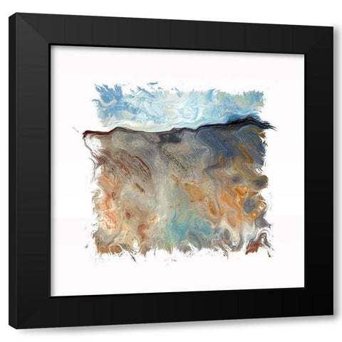 Abstract 1380 Black Modern Wood Framed Art Print with Double Matting by Bolokofsky, Ronald