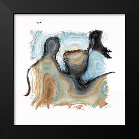 Abstract 1390 Black Modern Wood Framed Art Print by Bolokofsky, Ronald