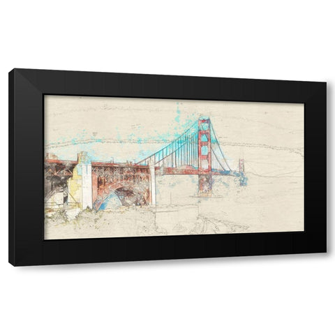 Golden Gate Architecture Black Modern Wood Framed Art Print with Double Matting by Bolokofsky, Ronald