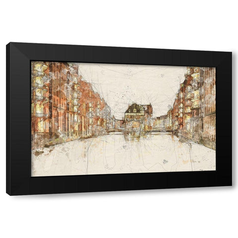 Hamburg I Black Modern Wood Framed Art Print by Bolokofsky, Ronald