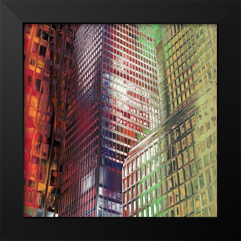 Metro Madness I Black Modern Wood Framed Art Print by Bolokofsky, Ronald
