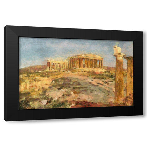Reminders of a Past Civilization Black Modern Wood Framed Art Print with Double Matting by Bolokofsky, Ronald