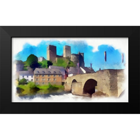 Along the River Black Modern Wood Framed Art Print by Bolokofsky, Ronald