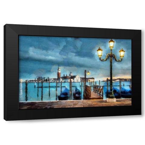 Afternoon in Venice III Black Modern Wood Framed Art Print with Double Matting by Bolokofsky, Ronald