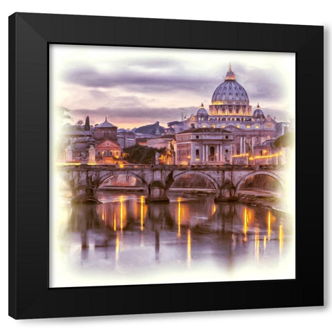 Basilica Sant Pietro II Black Modern Wood Framed Art Print with Double Matting by Bolokofsky, Ronald