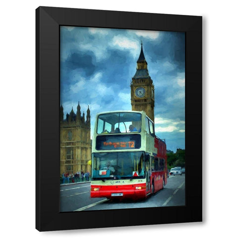 Big Ben Black Modern Wood Framed Art Print by Bolokofsky, Ronald