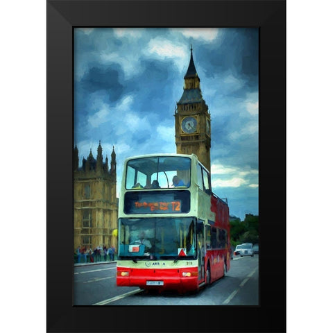Big Ben Black Modern Wood Framed Art Print by Bolokofsky, Ronald