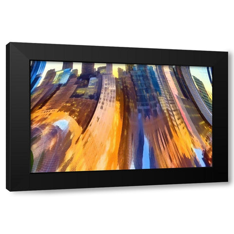 Big City View II Black Modern Wood Framed Art Print with Double Matting by Bolokofsky, Ronald