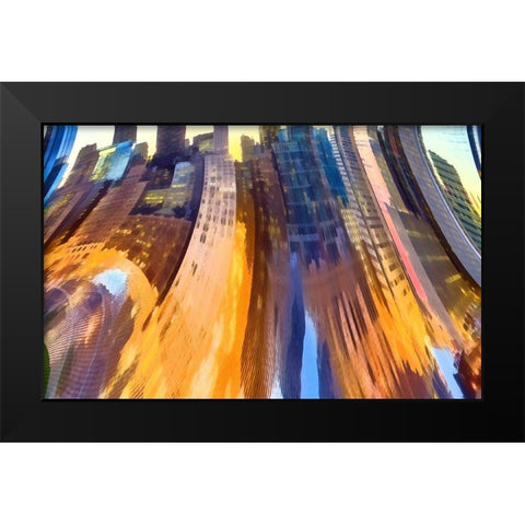 Big City View II Black Modern Wood Framed Art Print by Bolokofsky, Ronald