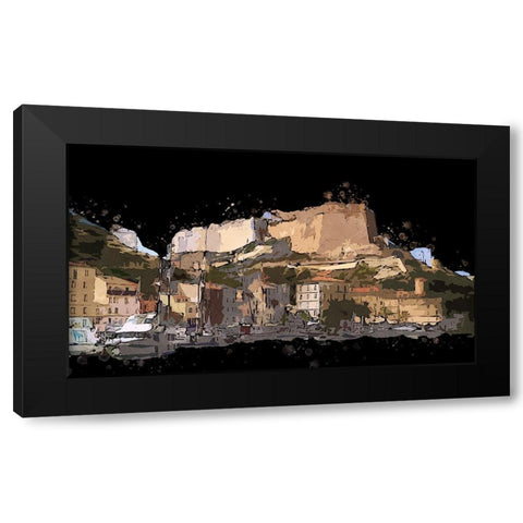 Bonifacio Night  Black Modern Wood Framed Art Print with Double Matting by Bolokofsky, Ronald
