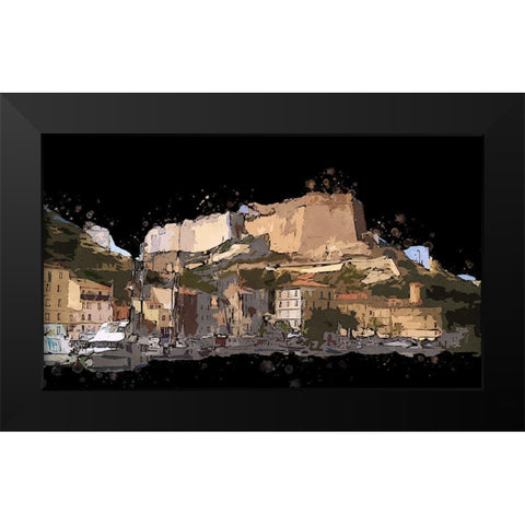 Bonifacio Night  Black Modern Wood Framed Art Print by Bolokofsky, Ronald