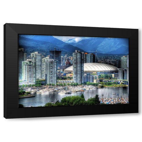 Downtown Vancouver Black Modern Wood Framed Art Print by Bolokofsky, Ronald