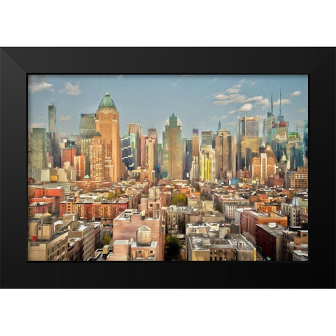 Hells Kitchen Black Modern Wood Framed Art Print by Bolokofsky, Ronald