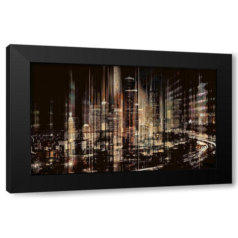 Midnight Skyline Black Modern Wood Framed Art Print with Double Matting by Bolokofsky, Ronald