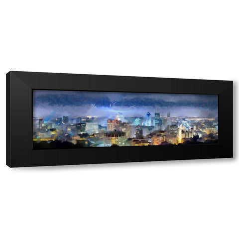 Montreal Black Modern Wood Framed Art Print by Bolokofsky, Ronald