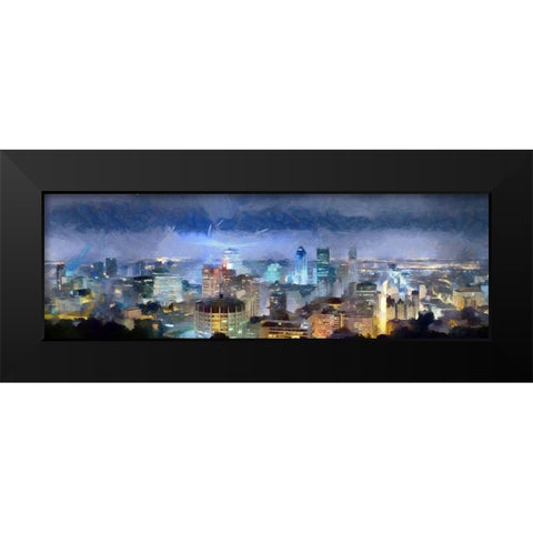 Montreal Black Modern Wood Framed Art Print by Bolokofsky, Ronald