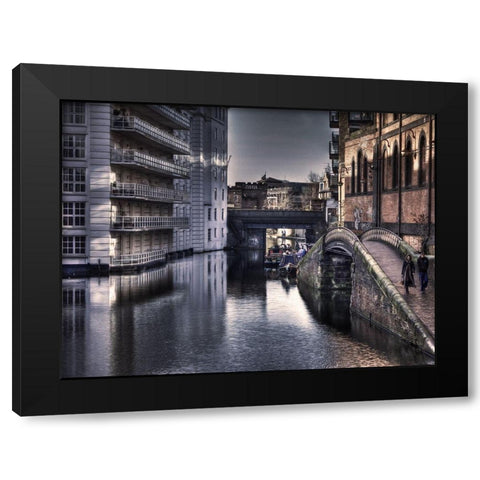 Notting Hill Black Modern Wood Framed Art Print with Double Matting by Bolokofsky, Ronald