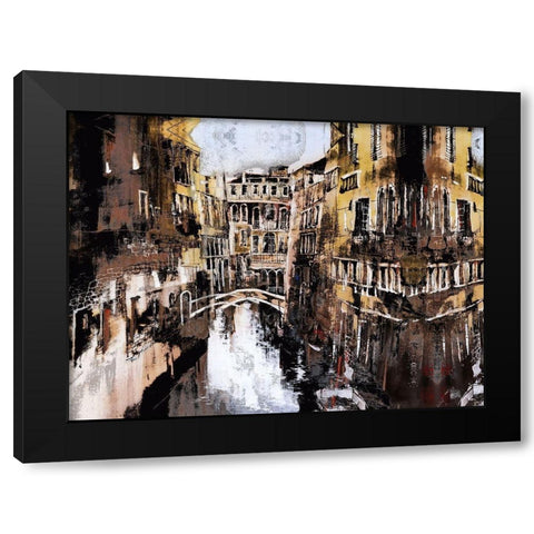 Old Venice II Black Modern Wood Framed Art Print with Double Matting by Bolokofsky, Ronald