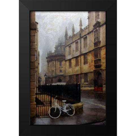 Oxford Fog Black Modern Wood Framed Art Print by Bolokofsky, Ronald