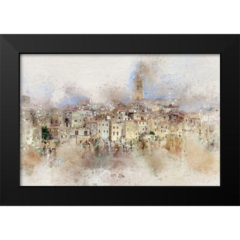 Pitigliano II Black Modern Wood Framed Art Print by Bolokofsky, Ronald