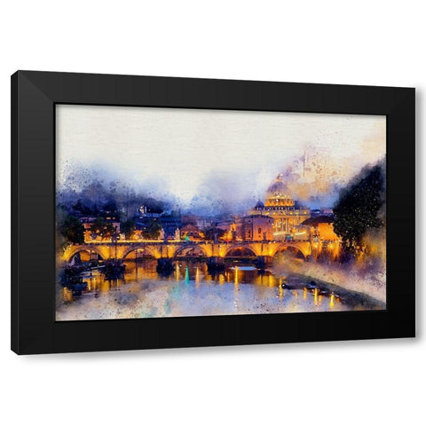 Saint Peters Basilica Black Modern Wood Framed Art Print with Double Matting by Bolokofsky, Ronald