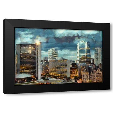 Toronto Black Modern Wood Framed Art Print with Double Matting by Bolokofsky, Ronald