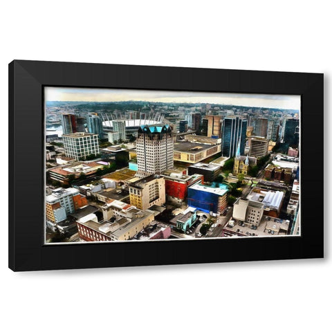 Vancouver Black Modern Wood Framed Art Print by Bolokofsky, Ronald
