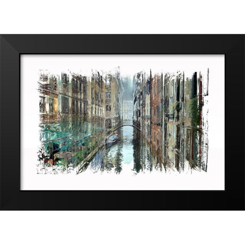 Venice Cafe I Black Modern Wood Framed Art Print by Bolokofsky, Ronald