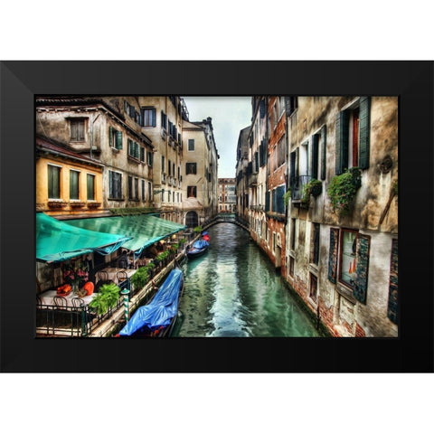 Venice CafÃ© II Black Modern Wood Framed Art Print by Bolokofsky, Ronald