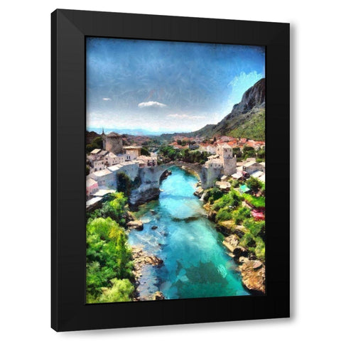 View From the Minaret Black Modern Wood Framed Art Print with Double Matting by Bolokofsky, Ronald