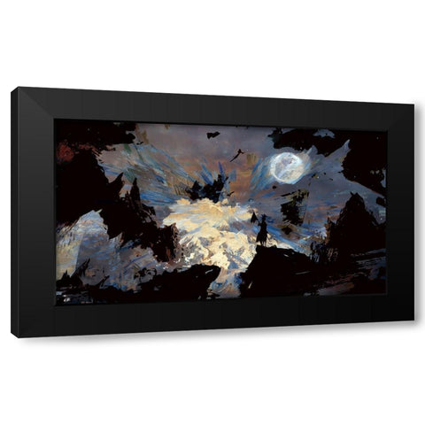 Alone On A Hill Black Modern Wood Framed Art Print by Bolokofsky, Ronald