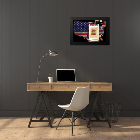 American Brew Black Modern Wood Framed Art Print by Bolokofsky, Ronald