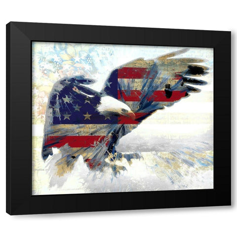 American Eagle Black Modern Wood Framed Art Print with Double Matting by Bolokofsky, Ronald