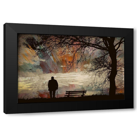 Autumn of Life Black Modern Wood Framed Art Print with Double Matting by Bolokofsky, Ronald
