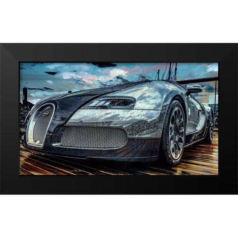 Bugatti I Black Modern Wood Framed Art Print by Bolokofsky, Ronald