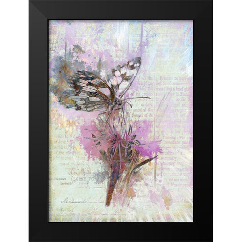 Butterfly Story Black Modern Wood Framed Art Print by Bolokofsky, Ronald