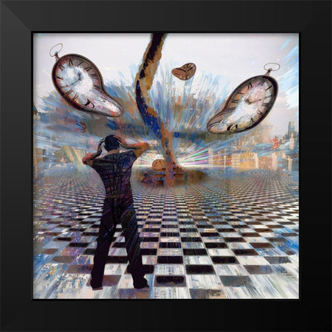 Dali Time  Black Modern Wood Framed Art Print by Bolokofsky, Ronald