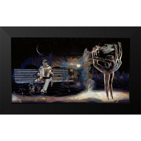 Dance To Your Own Music Black Modern Wood Framed Art Print by Bolokofsky, Ronald
