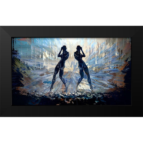 Dancing In the Rubble Black Modern Wood Framed Art Print by Bolokofsky, Ronald