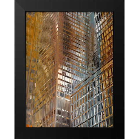Downtown I Black Modern Wood Framed Art Print by Bolokofsky, Ronald
