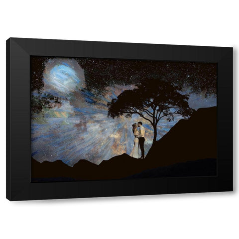 Forever Love Black Modern Wood Framed Art Print with Double Matting by Bolokofsky, Ronald